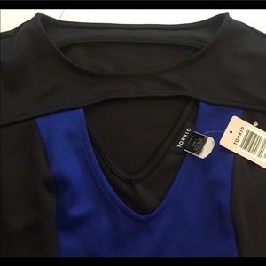 torrid Tops - NWT Torrid Black&Blue Color Block Scuba Top torrid Tops - NWT Torrid Black&Blue Color Block Scuba Top